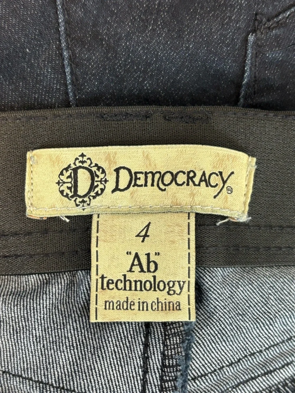 Democracy Jeans Womens 4 Blue Ab Technology Skinny Ankle Mid Rise Denim